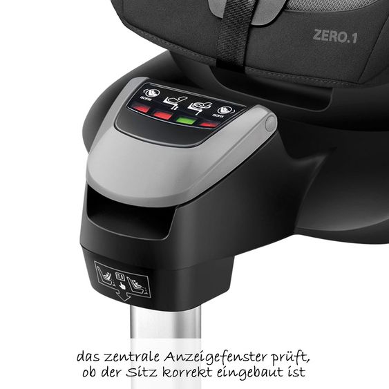 Recaro Reboarder-Kindersitz Zero.1 i-Size - Carbon Black