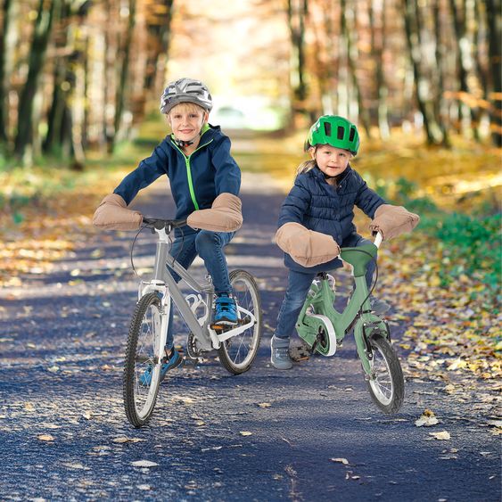 Reer 1- Paar Lenkerstulpen vielseitig einsetzbar für  Fahr-, Lauf-, Dreirad & Roller - Braun
