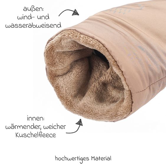 Reer 1- Paar Lenkerstulpen vielseitig einsetzbar für  Fahr-, Lauf-, Dreirad & Roller - Braun