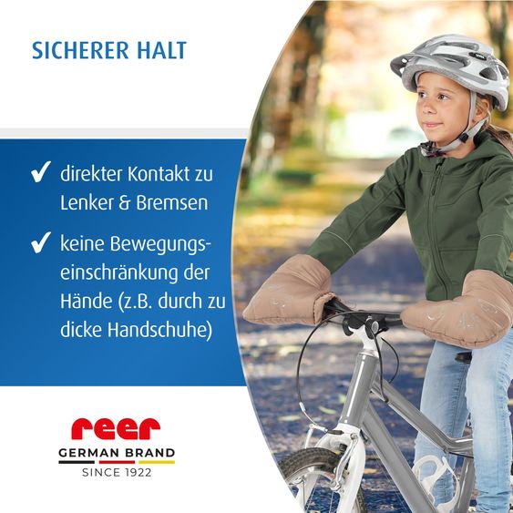Reer 1- Paar Lenkerstulpen vielseitig einsetzbar für  Fahr-, Lauf-, Dreirad & Roller - Braun