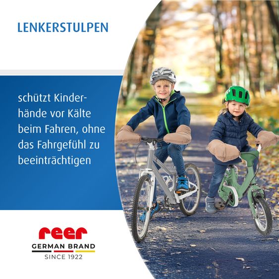 Reer 1- Paar Lenkerstulpen vielseitig einsetzbar für  Fahr-, Lauf-, Dreirad & Roller - Braun