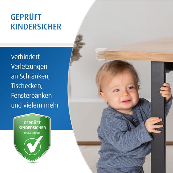 Reer 12er Pack Eckenschutz mit Klebeband - Transparent