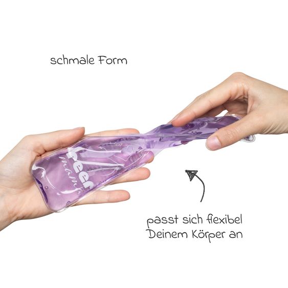 Reer 14 tlg. Wochenbett Kühleinlagen Set Mama 2x Kühleinlagen & 12 Einweg-Hygienehüllen - Lila Weiß