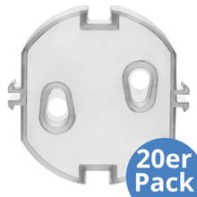 Steckdosenkappe 20er Pack einfache Montage ohne Kleben und Schrauben - Transparent