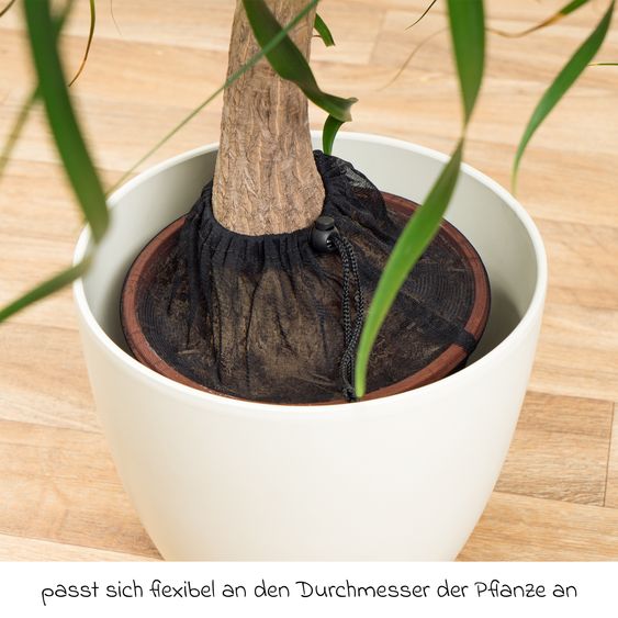 Reer 2er Pack Pflanzenschutznetz für Blumentöpfe mit einem Durchmesser bis zu 30 cm - Schwarz