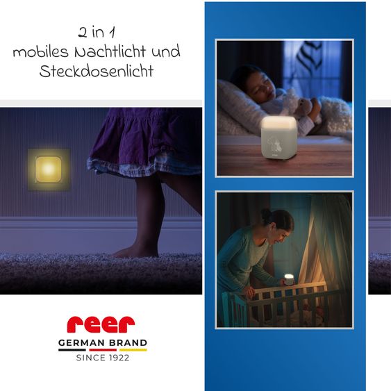 Reer 2in1 SleepLight socket night light with energy-saving LED technology - Cream
