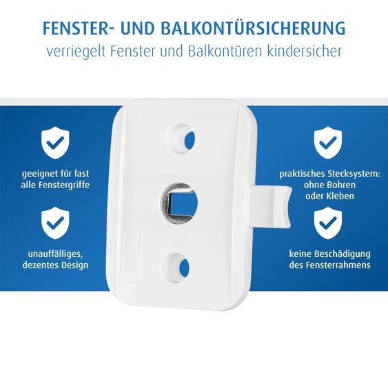 Reer 3-Pack Window and Balcony Door Lock WinLock - White