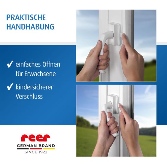 Reer 3-Pack Window and Balcony Door Lock WinLock - White