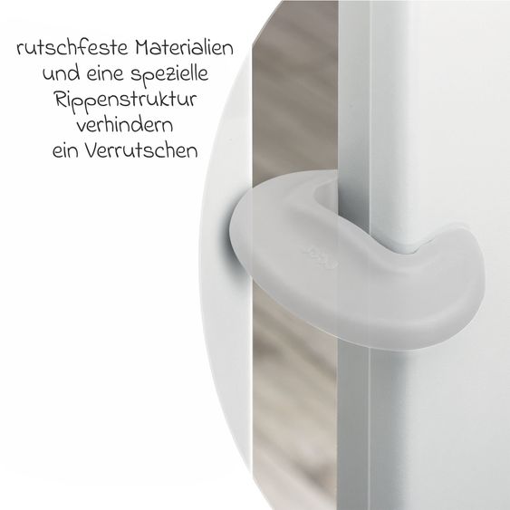 Reer 3er Pack Türstopper für Türblattstärken von 30 bis 45 cm - Transparent
