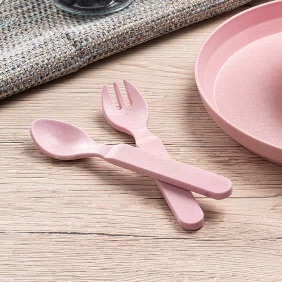 Reer 4-piece cutlery set Growing from sustainable raw materials - Pink