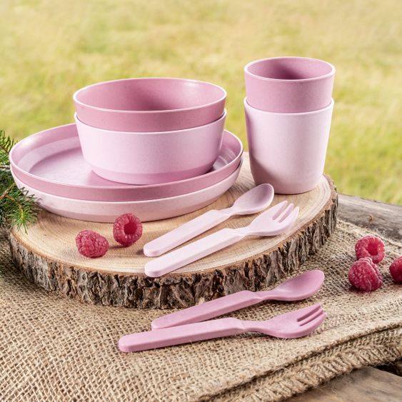 Reer 4-piece cutlery set Growing from sustainable raw materials - Pink