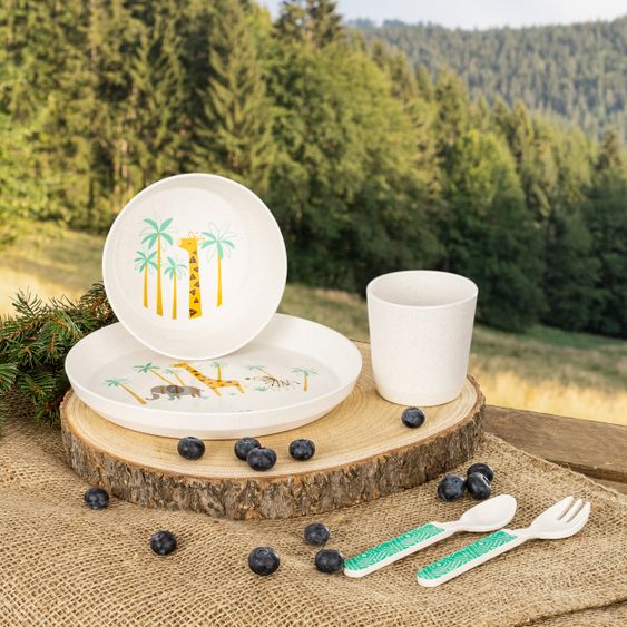 Reer 5-piece tableware set Growing from sustainable raw materials - WildLife