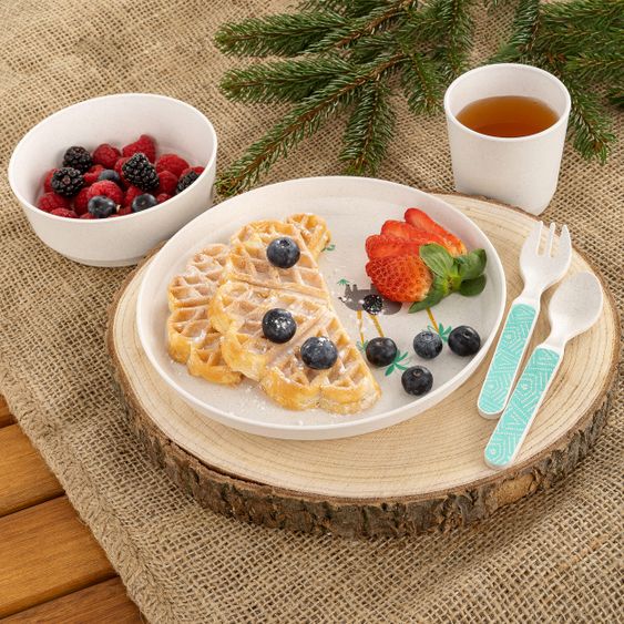 Reer 5-piece tableware set Growing from sustainable raw materials - WildLife