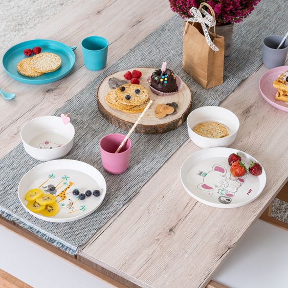 Reer 5-piece tableware set Growing from sustainable raw materials - WildLife