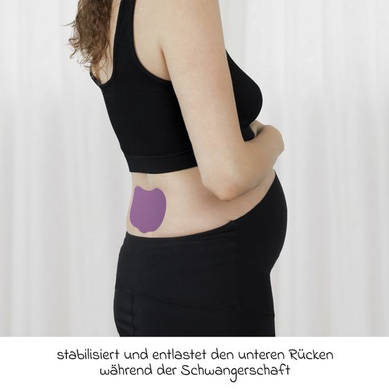 Reer 6er Pack Kinesiotape Mama stabilisiert und entlastet den unteren Rücken - Lila