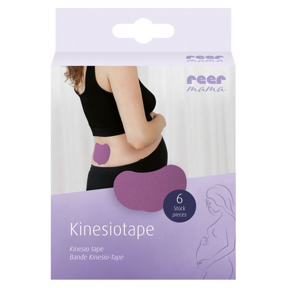 Reer 6er Pack Kinesiotape Mama stabilisiert und entlastet den unteren Rücken - Lila