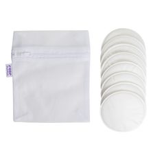 8er Pack Waschbare Stilleinlagen Mama inkl. Wäschenetz - Weiß
