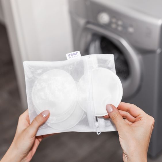 Reer 8er Pack Waschbare Stilleinlagen Mama inkl. Wäschenetz - Weiß