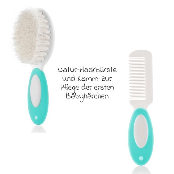 Reer Set De Soin 9 Pièces BabyCare idéal pour la maison et en déplacement - Gris