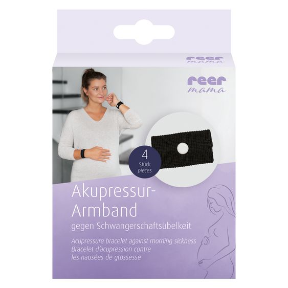 Reer Akupressur-Armband Mama mit einem hohen Tragekomfort - Schwarz