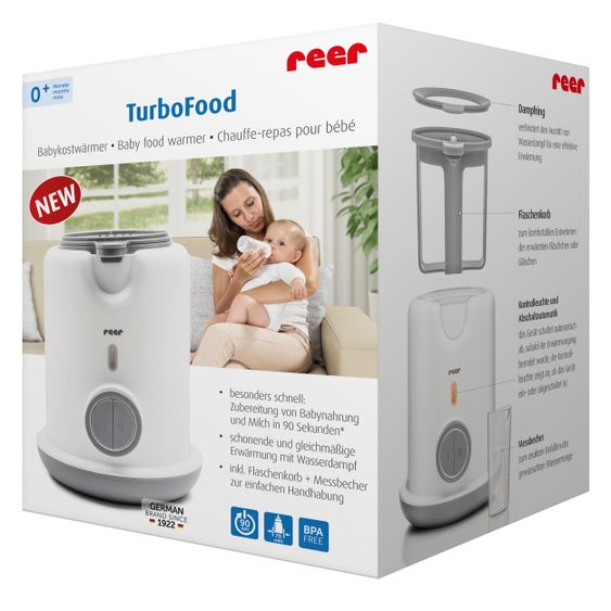 Reer Babykostwärmer TurboFood - Weiß / Grau