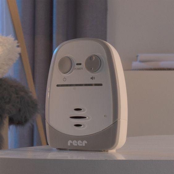 Reer Babyphone Nova Audio mit optischer Geräuschanzeige - Weiß Grau