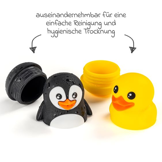 Reer Badespieltiere MyHappyBath Ente & Pinguin - Bunt
