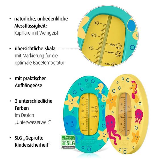 Reer Badethermometer Unterwasserwelt - verschiedene Designs