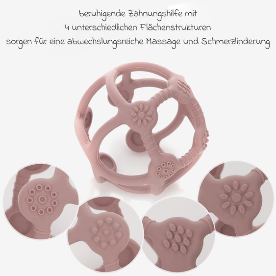 Reer Beiß- und Greifball Bite & Play 8,6 cm - Rosa