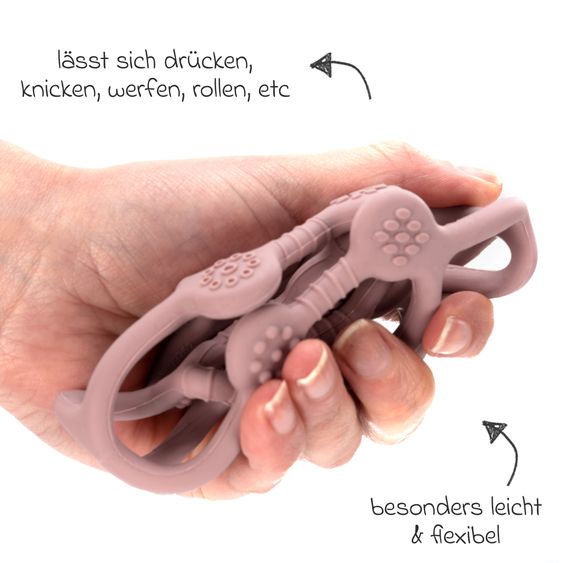 Reer Beiß- und Greifball Bite & Play 8,6 cm - Rosa