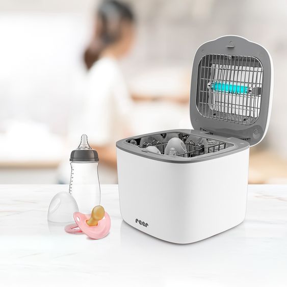 Reer Desinfektionsgerät UV-C mit Trocknungsfunktion schnell & energiesparend mit UV-Lampe desinfizieren - Weiß