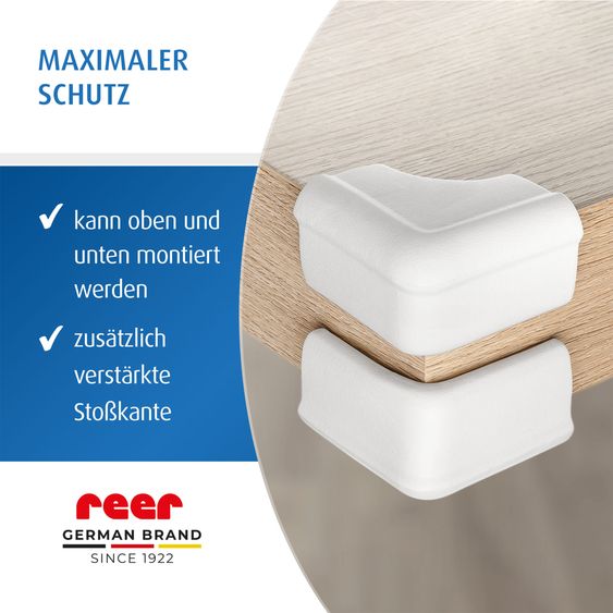 Reer Protection D'Angle Lot De 4 Pièces Souples À Coller - Blanc