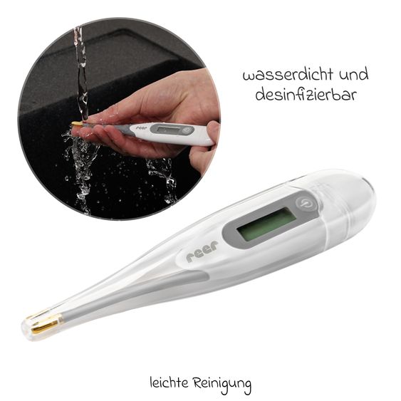 Reer Thermomètre Frontale Express Digital ExpressTemp - avec Embout De Mesure Flexible