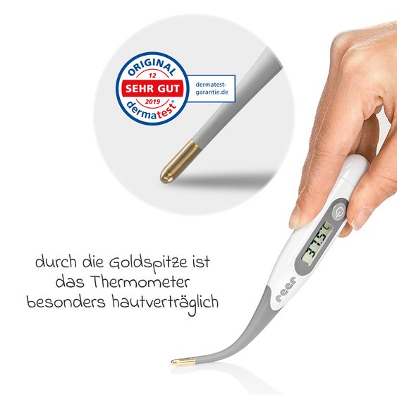 Reer Thermomètre Frontale Express Digital ExpressTemp - avec Embout De Mesure Flexible