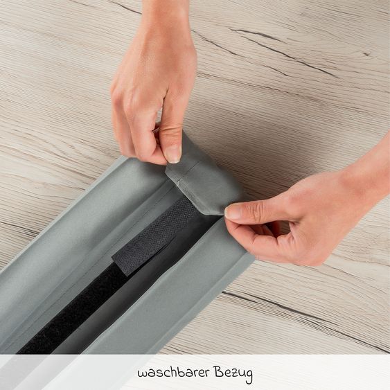 Reer Protezione per dita fessura pavimento Previene il pizzicamento delle dita sotto la porta - Grigio
