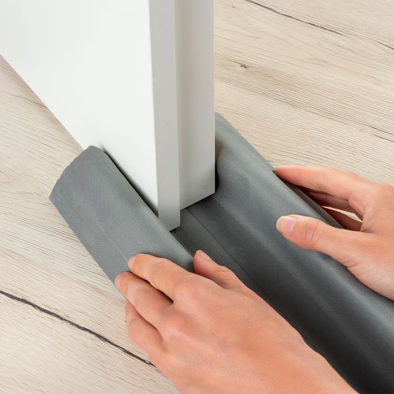 Reer Protezione per dita fessura pavimento Previene il pizzicamento delle dita sotto la porta - Grigio