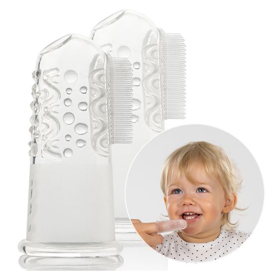 Reer Brosse À Dents Doigt 2 Pièces en Silicone