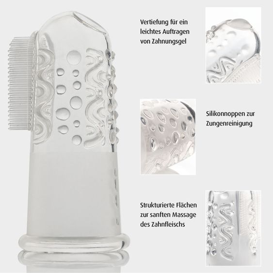 Reer Brosse À Dents Doigt 2 Pièces en Silicone