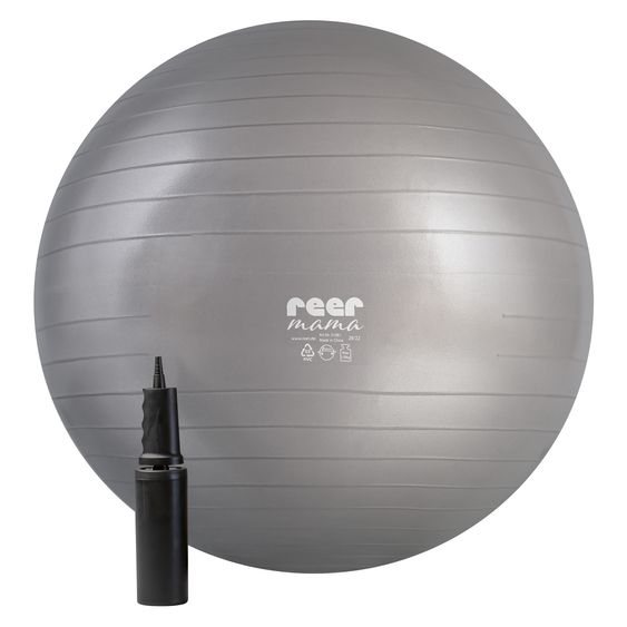 Reer Exercise ball Mama loadable up to 120 kg incl. air pump - gray