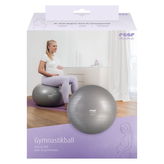 Reer Exercise ball Mama loadable up to 120 kg incl. air pump - gray