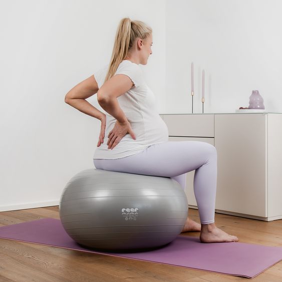 Reer Exercise ball Mama loadable up to 120 kg incl. air pump - gray