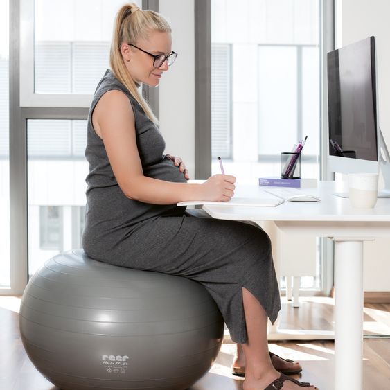 Reer Exercise ball Mama loadable up to 120 kg incl. air pump - gray