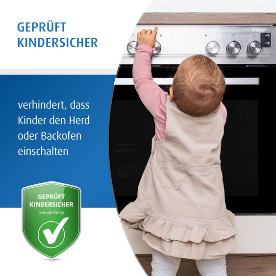 Reer Herdknopf-Abdeckung geeignet für alle Knopfarten - Transparent