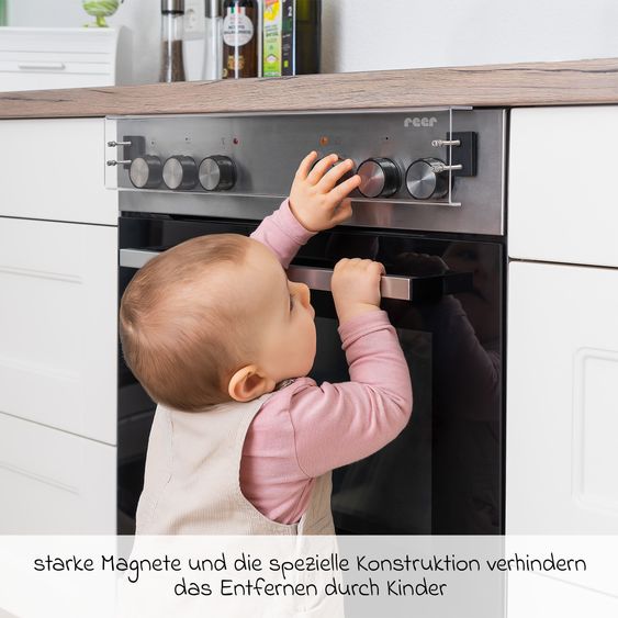Reer Herdknopf-Abdeckung geeignet für alle Knopfarten - Transparent