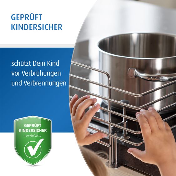 Reer Herdschutzgitter Classic mit einfacher Klemmbefestigung - Silber