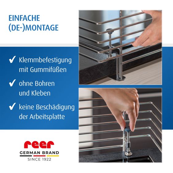 Reer Herdschutzgitter Classic mit einfacher Klemmbefestigung - Silber