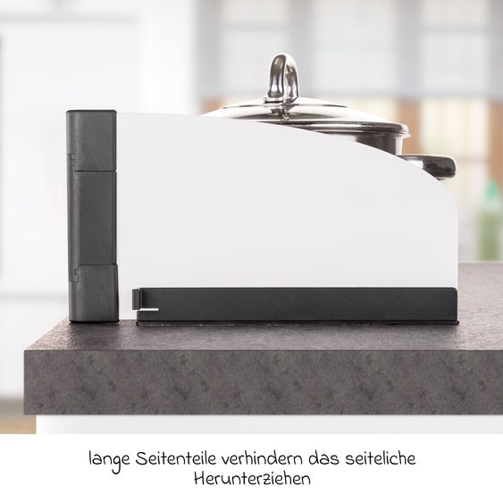 Reer Barrière De Protection Pour Bébé Basic Compatible Avec Plaques Électriques Et À Induction - Blanc Noir