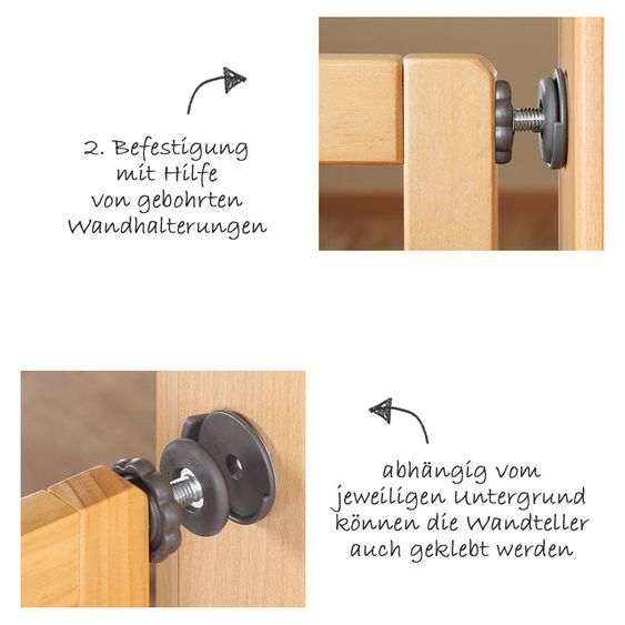 Reer Klemm- & Schraubgitter Active Lock Holz 75 - 104,5 cm