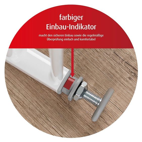 Reer Klemmgitter mit Einbau-Indikator - Weiß Hellgrau