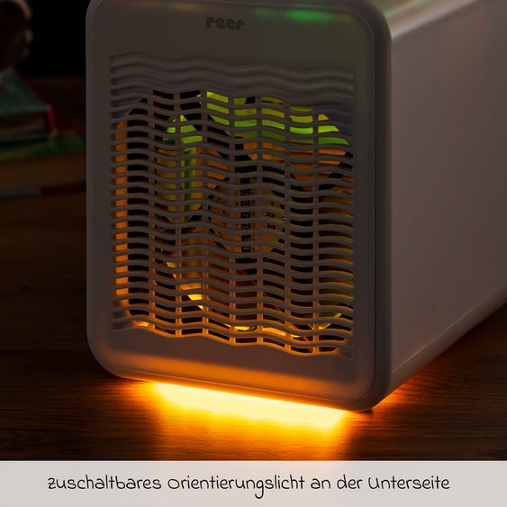 Reer Luftreiniger 4in1 Air Purifer - mit Nachtlicht, Sternenprojektor & Musikfunktion - Weiß